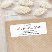 Étiquette Nouveau ou futur M. & Mme ・ Moderne Adresse de ret