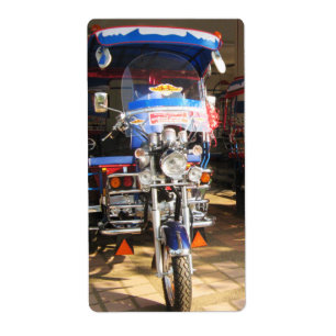 Étiquette Nouveau Tuk Tuk Marque .. Udon Thani, Isaan, Thaïl