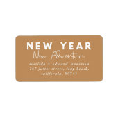 Étiquette Nouvel an nouvelle aventure Noël vacances (Devant)