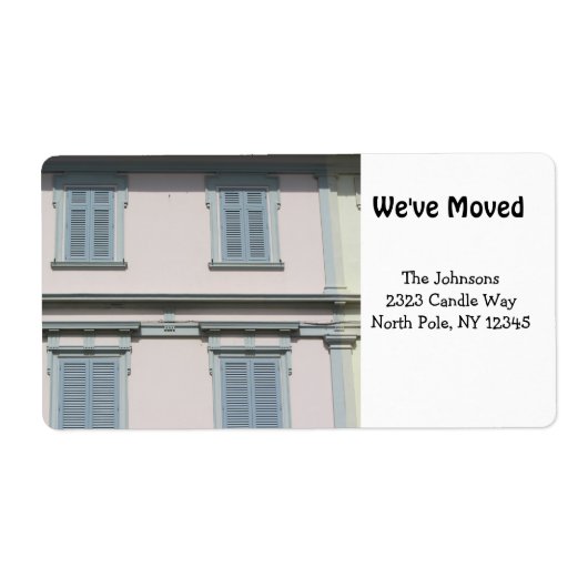 Étiquette Nouvelle adresse de domicile (Devant)