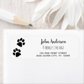 Étiquette Nouvelle adresse de l'Empreinte de patte (En situation)