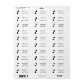 Étiquette Nouvelle adresse de l'Empreinte de patte (Feuille entière)