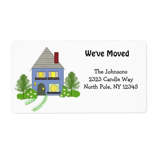 Étiquette Nouvelle adresse domicile (Devant)