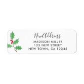 Étiquette Nouvelle Adresse Fête de Noël Retour Adresse (Devant)
