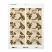 Étiquette Nouvelle adresse florale moderne (Feuille entière)