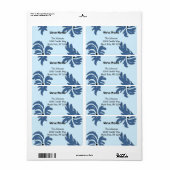 Étiquette Nouvelle adresse florale moderne (Feuille entière)