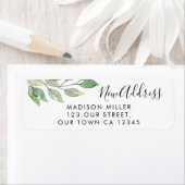 Étiquette Nouvelle adresse Greenery Adresse de retour (En situation)