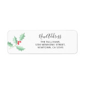 Étiquette Nouvelle adresse Retourner l'adresse (Devant)