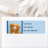 Étiquette Nouvelle-Écosse Peinture de chien pour l'essayeur  (En situation)