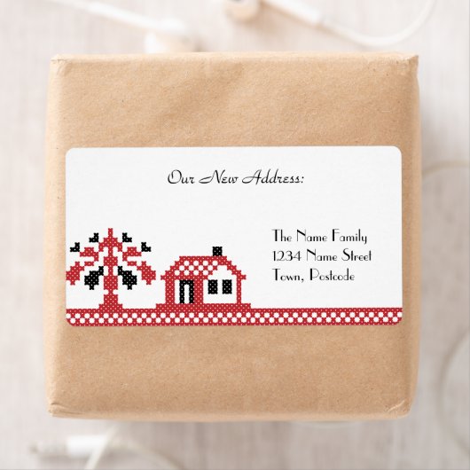 Étiquette Nouvelle maison (En situation)