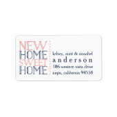 Étiquette Nouvelle maison Sweet Home Moving Faire-part (Devant)