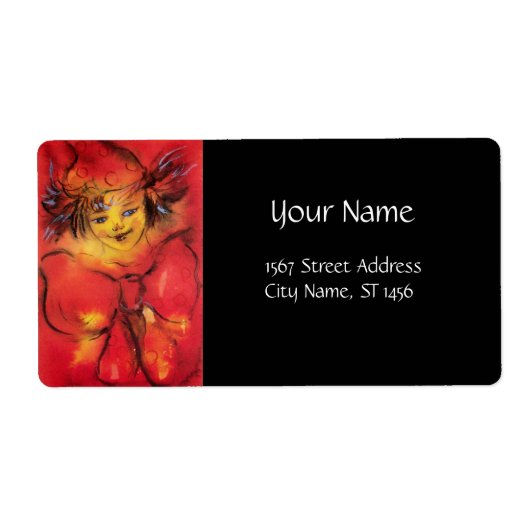 ÉTIQUETTE NUAGE AVEC RIBBON ROUGE (Devant)