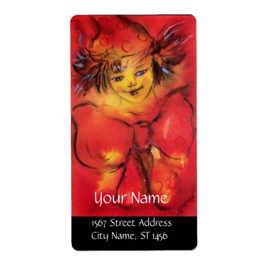 ÉTIQUETTE NUAGE AVEC RIBBON ROUGE (Devant)