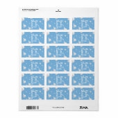 Étiquette Nuage Blanc Gonflé Baby Shower (Feuille entière)