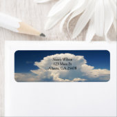 Étiquette Nuage Blanc Puffé (En situation)