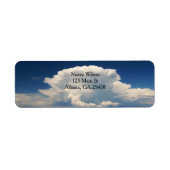 Étiquette Nuage de Puffy blanc (Devant)