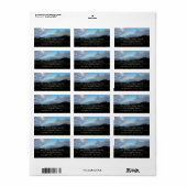 Étiquette Nuages matinaux dans le parc national de Grand Tet (Feuille entière)