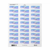 Étiquette Nuages pastel magiques et arc-en-ciel (Feuille entière)