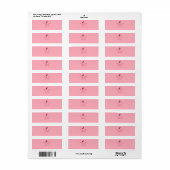 Étiquette Nuances de Rose Magenta Mariage Moderne (Feuille entière)