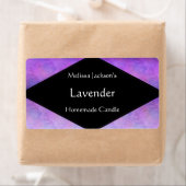 Étiquette Nuances de savon pourpre ou bougie (En situation)
