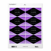 Étiquette Nuances de savon pourpre ou bougie (Feuille entière)