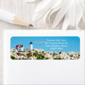 Étiquette Nubble de la côte Phare de Daisy Maine (En situation)