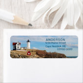 Étiquette Nubble Heart Lighthouse Adresse de retour (En situation)