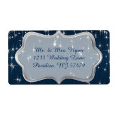 Étiquette Nuit bleue étoilée (Devant)