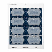 Étiquette Nuit bleue étoilée (Feuille entière)