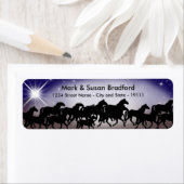 ÉTIQUETTE NUIT/CHEVAUX DE STARRY OCCIDENTAL - RETOUR ÉTIQUET (En situation)