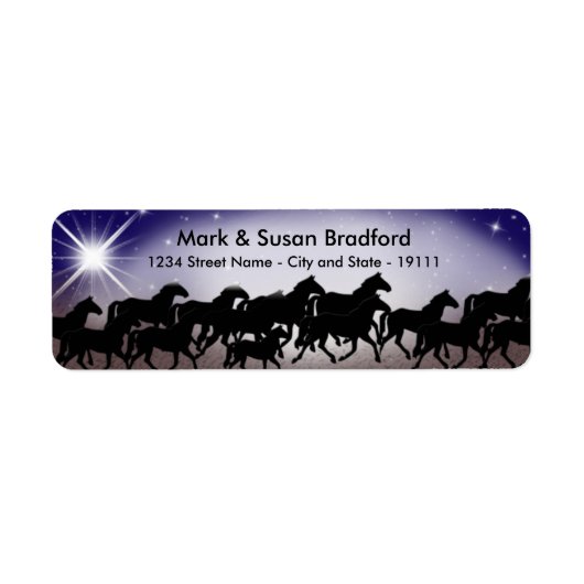 ÉTIQUETTE NUIT/CHEVAUX DE STARRY OCCIDENTAL - RETOUR ÉTIQUET (Devant)