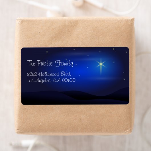 Étiquette Nuit de Noël de l'étoile de Bethléem (En situation)