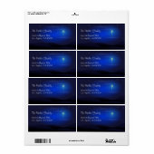 Étiquette Nuit de Noël de l'étoile de Bethléem (Feuille entière)