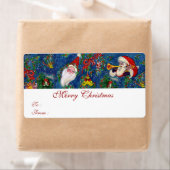 ÉTIQUETTE NUIT DE NOËL / SANTA CLAUS AVEC JOUETS (En situation)