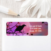 Étiquette Nuit du Corbeau d'Halloween (En situation)