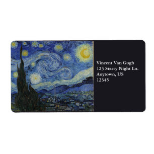 Étiquette Nuit étoilée par Vincent Van Gogh