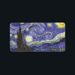Étiquette Nuit étoilée par Vincent van Gogh<br><div class="desc">Ce tableau intitulé, Starry Night est réalisé par le célèbre artiste Vincent van Gogh. À propos de Vincent van Gogh Vincent van Gogh voyait la couleur comme le symbole principal de l'expression. Il y a une raison pour laquelle son art se connecte aux spectateurs, car van Gogh était déterminé à...</div>