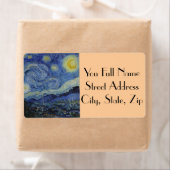 Étiquette Nuit étoilée par Vincent van Gogh (En situation)