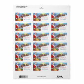 Étiquette Nuit vintage avant Noël Adresse de retour (Feuille entière)