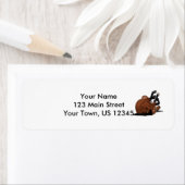 Étiquette numériquement de la baie Drawn ou du cheval Brown (En situation)