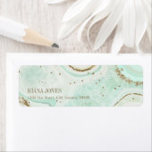 Étiquette Numéro de référence V2 du Mariage Agate Abstrait82 (En situation)