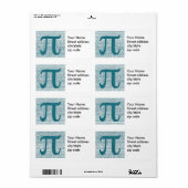 Étiquette Numéros de jour Pi (Feuille entière)