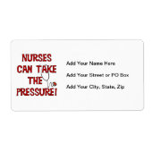 Étiquette Nurses Can (Devant)