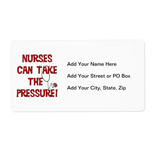 Étiquette Nurses Can (Devant)