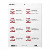 Étiquette Nurses Can (Feuille entière)