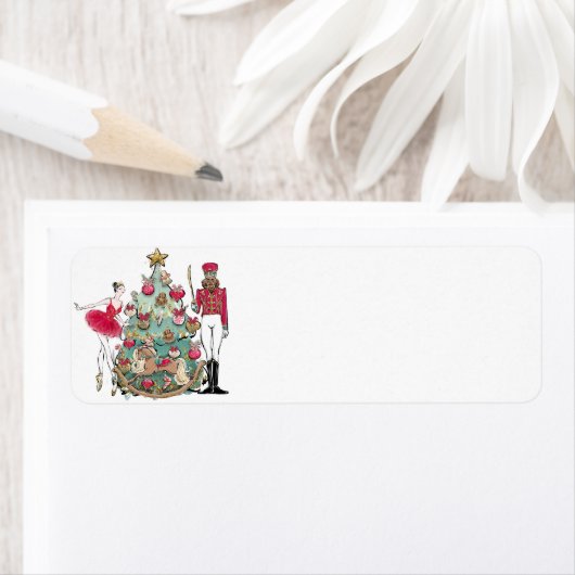 Étiquette Nutcracker Ballet Dancer Noël (En situation)