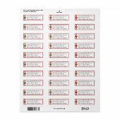 Étiquette Nutcracker Personnaliser Adresse de retour Noël (Feuille entière)