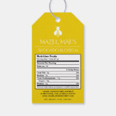 Étiquette nutritionnel sur mesure pour le miel fai (Dos)
