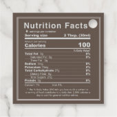 Étiquette nutritionnelle de sirop d'érable modifia (Dos)