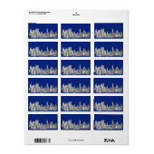 Étiquette NYC encre bleu royal (Feuille entière)